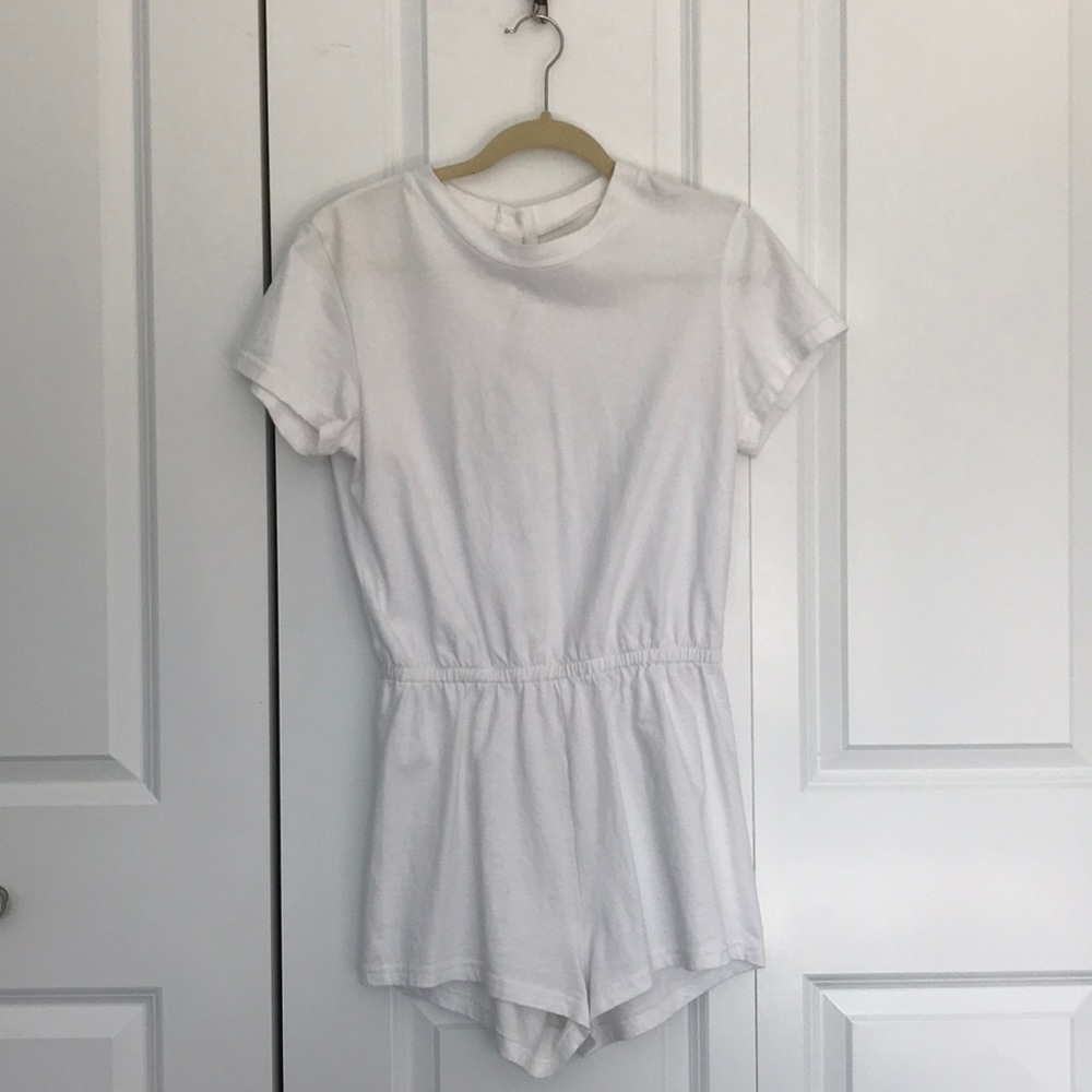 White American Apparel Tee Shirt Romper